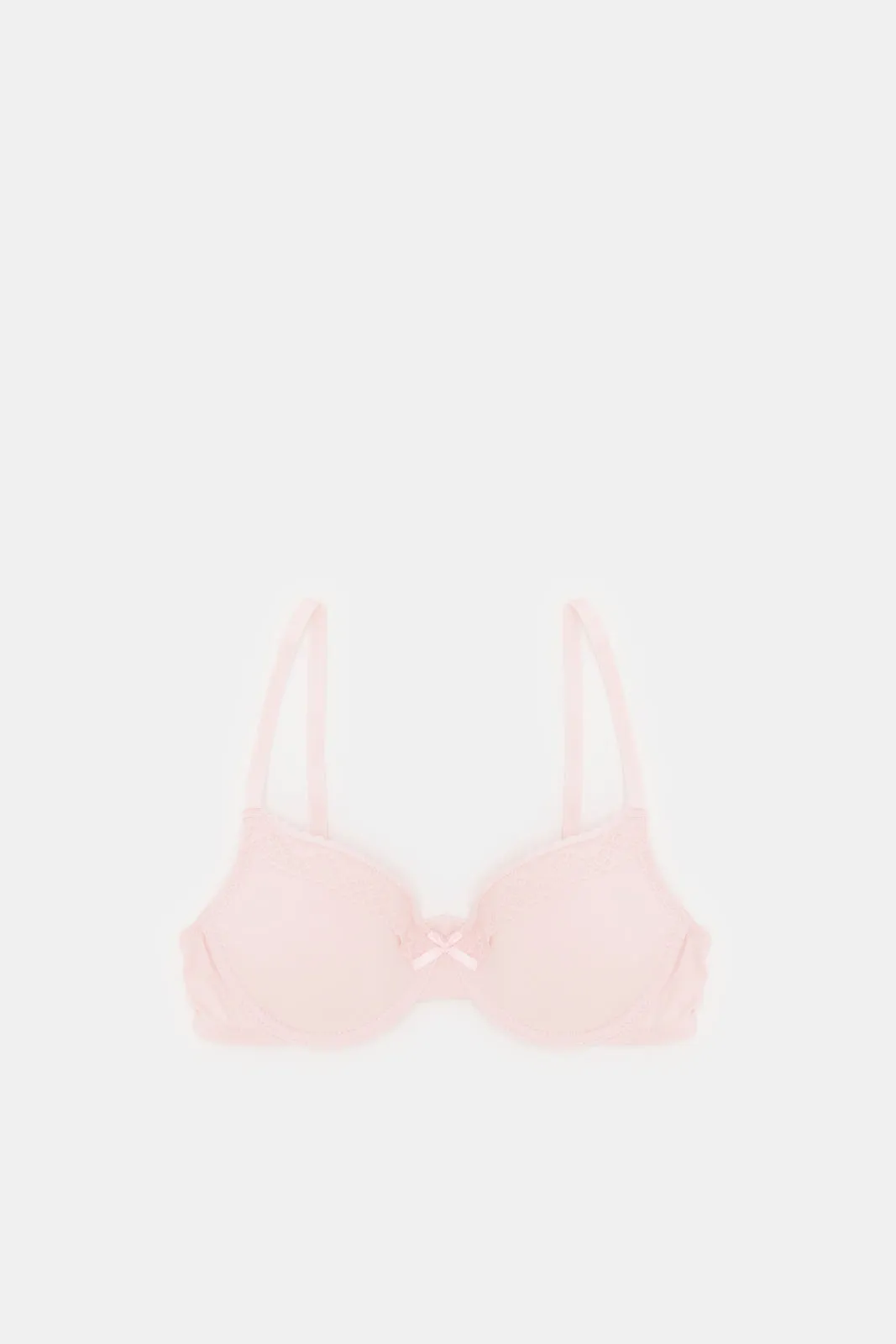 Women Ivory And Pink T-Shirt Bra Set (Pack of 2)