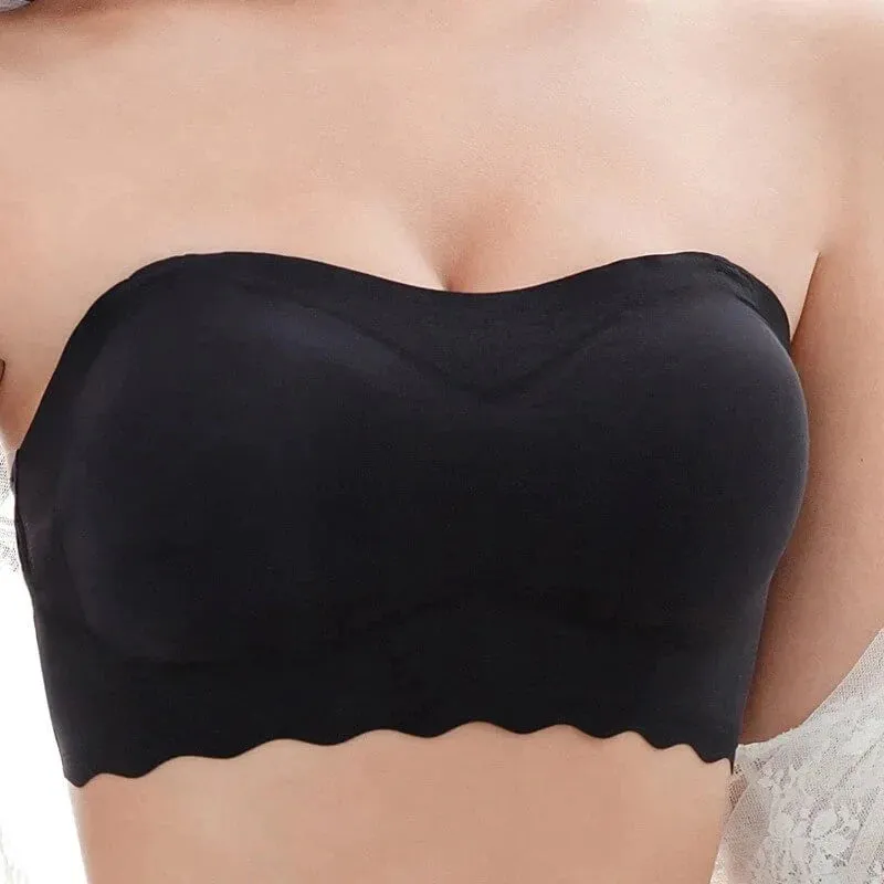 Women Sexy Strapless Bra Invisible Push Up Bras