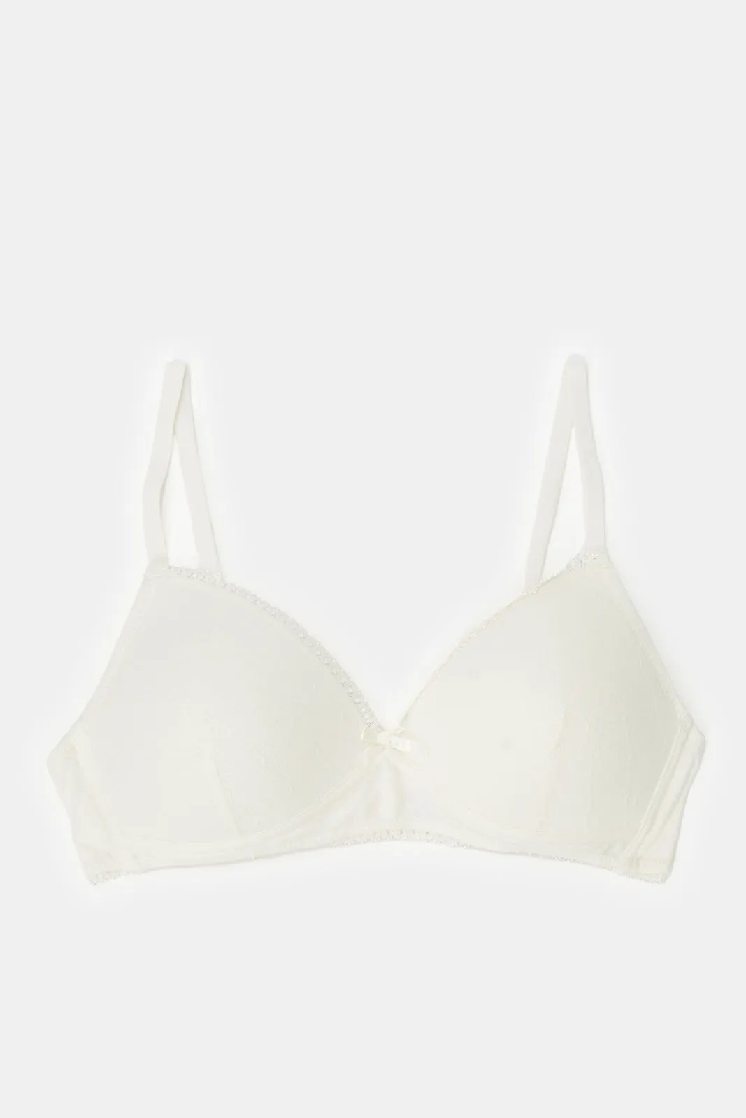 Women Yellow And Ivory Non Wired Bra Set (Pack of 2)