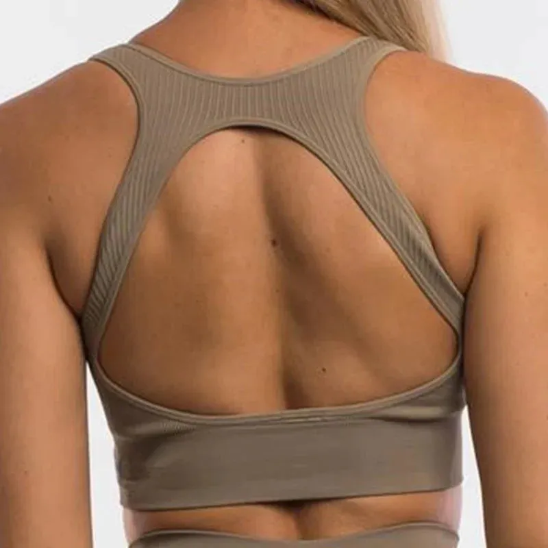 Women's Cropped Tank Top Sports Bra