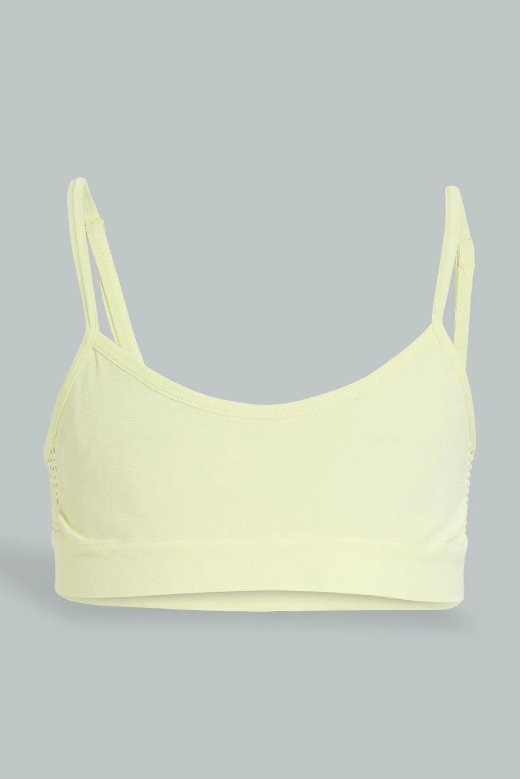 Yellow And White Comfort Bra For Senior Girls (Pack of 2)