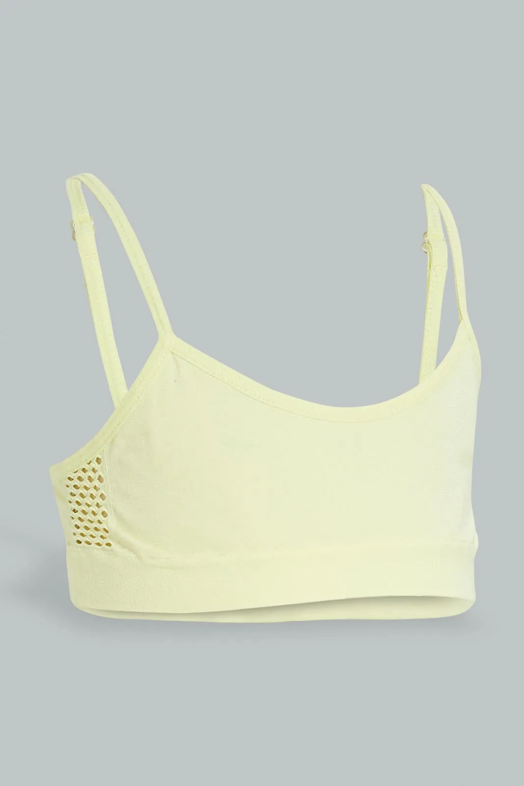 Yellow And White Comfort Bra For Senior Girls (Pack of 2)